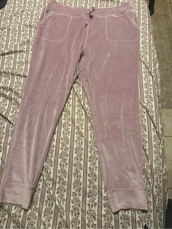 32 Degrees Pants - 32 Degrees Mauve Plush Velour Joggers